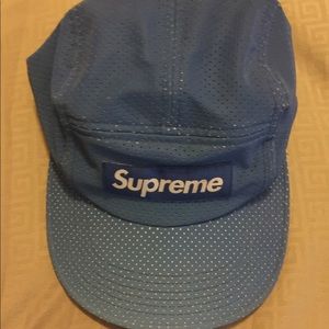 Holographic Blue Supreme hat